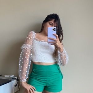 Shein White Small Croptop